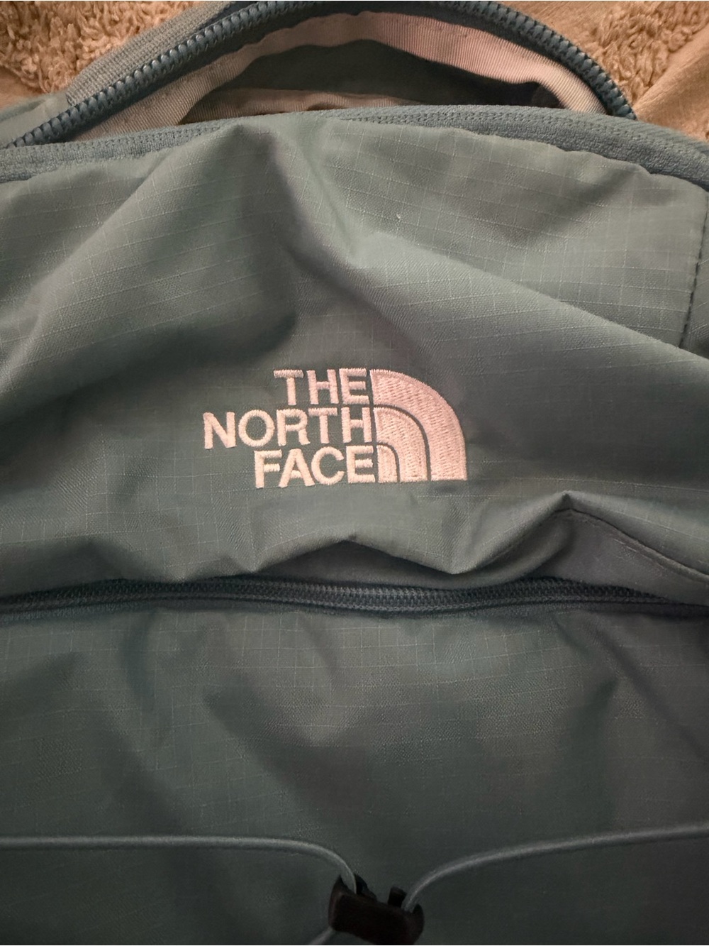 The North Face Two-Tone Light Teal and Navy Backpack - Picture 2 of 6